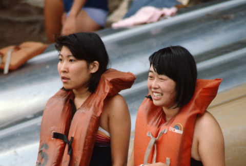 Campers wearing life jackets (ddr-densho-336-1527)