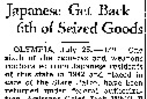 Japanese Get Back 6th of Seized Goods (July 25, 1945) (ddr-densho-56-1129)