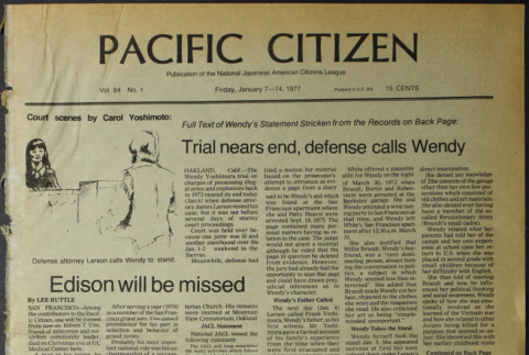Pacific Citizen, Vol. 84, No. 1 (January 7-14, 1977) (ddr-pc-49-1)