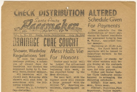 Santa Anita Pacemaker: Vol. 1, No. 29 (July 25, 1942) (ddr-janm-5-29)