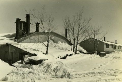 Mess hall in the snow (ddr-densho-159-50)