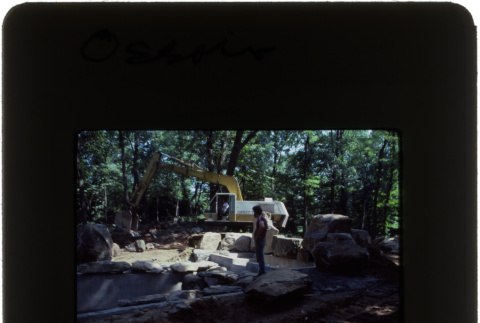Garden and pool under construction at the Ossorio project (ddr-densho-377-521)