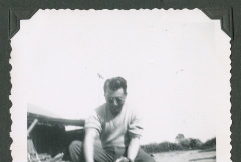 Man and dog (ddr-densho-471-169)