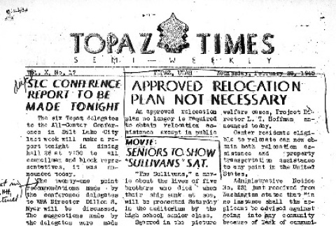 Topaz Times Vol. X No. 17 (February 28, 1945) (ddr-densho-142-385)