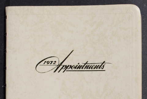 1972 appointment book (ddr-densho-433-867)