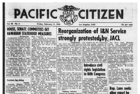 The Pacific Citizen, Vol. 40 No. 6 (February 11, 1955) (ddr-pc-27-6)
