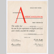 Certificate of Americanization (ddr-ohs-1-17)