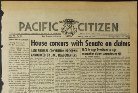 Pacific Citizen, Vol. 42, No. 26 (June 29, 1956) (ddr-pc-28-26)