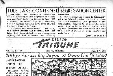 Denson Tribune Vol. I No. 43 (July 27, 1943) (ddr-densho-144-84)