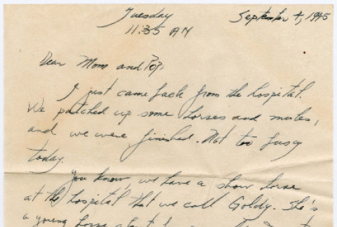 Letter from Tadashi Ishida to Mr. & Mrs. Y Ishida (ddr-densho-535-251)