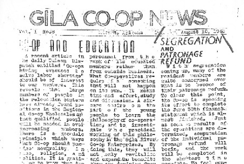 Gila Co-op News, Vol. I No. 8 (August 10, 1943) (ddr-densho-141-137)