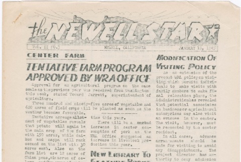 The Newell Star, Vol. II, No. 3 (January 18, 1945) (ddr-densho-284-52)