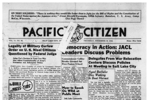 The Pacific Citizen, Vol. 15 No. 25 (November 19, 1942) (ddr-pc-14-24)
