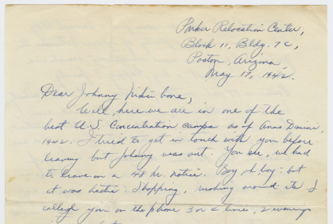 Letter from M. Nobe to John Bonomi (ddr-janm-21-76)