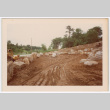 Rock waterfall and pond under construction (ddr-densho-377-2198)