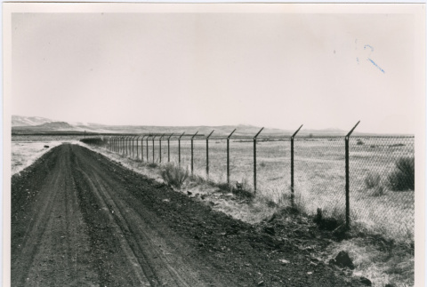 Tule Lake eastern boundary fence (ddr-densho-345-93)