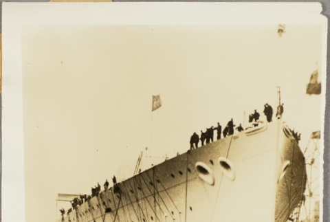 The HMS King George V leaving a dry dock (ddr-njpa-13-514)