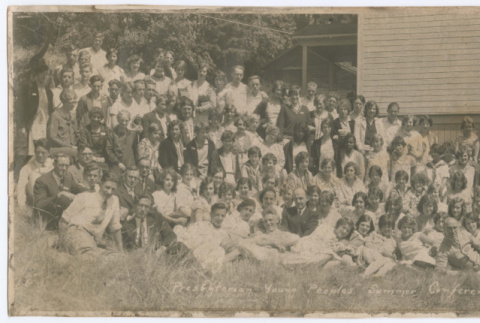 Large group at Presbyterian Young People's Conference (ddr-densho-383-372)
