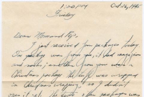 Letter from Tadashi Ishida to Mr. & Mrs. Y Ishida (ddr-densho-535-283)