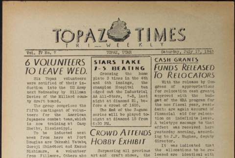 Topaz Times Vol. IV No. 7 (July 17, 1943) (ddr-densho-142-186)