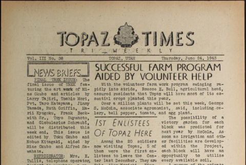 Topaz Times Vol. III No. 38 (June 24, 1943) (ddr-densho-142-176)