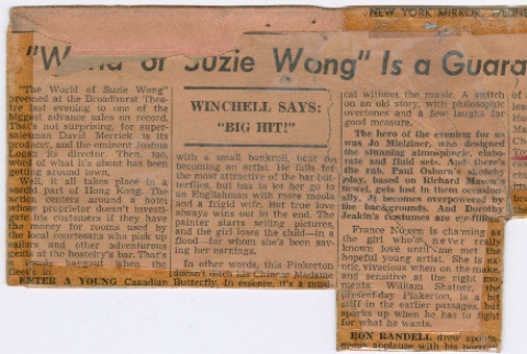 Clipping of review from New York Mirror (ddr-densho-367-235)