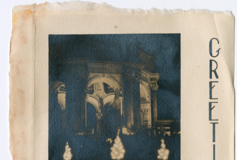 Clipping of photo of Palace of Fine Arts (ddr-densho-426-1437)