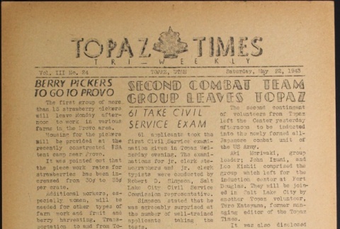Topaz Times Vol. III No. 24 (May 22, 1943) (ddr-densho-142-162)