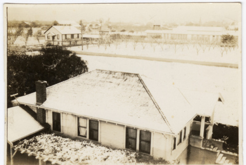 Snow on the Fujii family house (ddr-densho-433-1201)