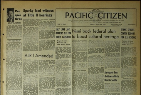 Pacific Citizen, Vol. 70, No. 9 (March 6, 1970) (ddr-pc-42-9)