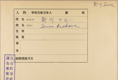 Envelope of Tsuru Arakawa photographs (ddr-njpa-5-219)