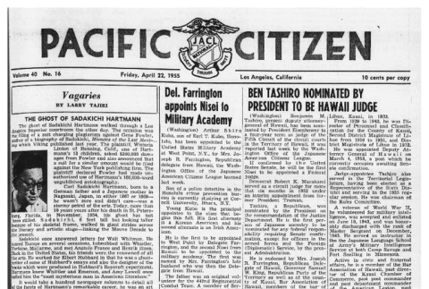The Pacific Citizen, Vol. 40 No. 16 (April 22, 1955) (ddr-pc-27-16)