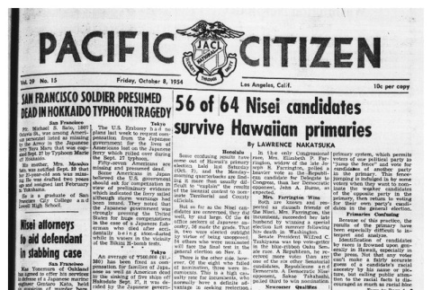 The Pacific Citizen, Vol. 39 No. 15 (October 8, 1954) (ddr-pc-26-41)