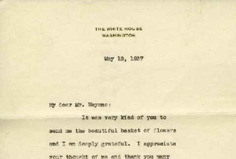 Letter from Eleanor Roosevelt (ddr-densho-166-11)