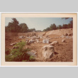 Rock waterfall and pond under construction (ddr-densho-377-2202)