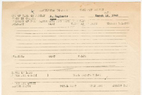 Washington Township JACL property survey, property report and family record (ddr-densho-491-146)