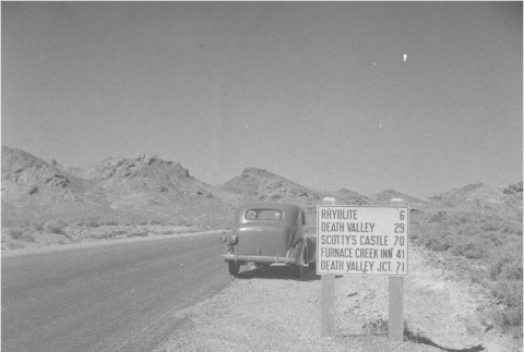 Desert road sign (ddr-densho-153-359)