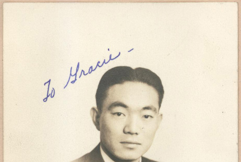 Signed photograph of a man (ddr-manz-10-40)