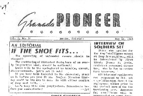 Granada Pioneer Vol. I No. 64 (May 12, 1943) (ddr-densho-147-65)