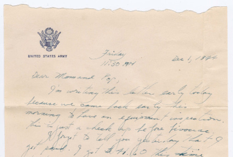 Letter from Tadashi Ishida to Mr. & Mrs. Y Ishida (ddr-densho-535-84)