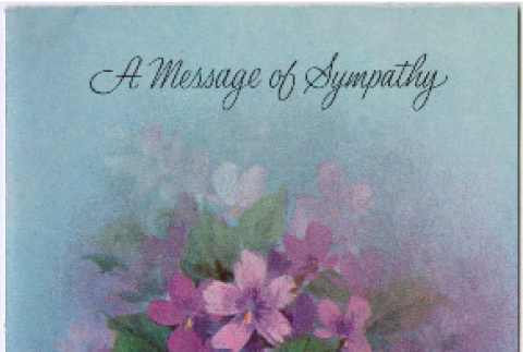Sympathy card from Ronnie Lee to Mary (Mon Toy) (ddr-densho-488-75)