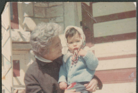 Agnes Sakura with baby (ddr-densho-523-492)