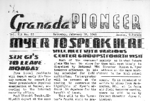 Granada Pioneer Vol. III No. 29 (February 10, 1945) (ddr-densho-147-242)