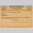 Western Union Telegram to Kaneji Domoto from Peter Milan (ddr-densho-329-661)