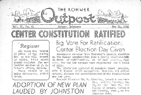 Rohwer Outpost Vol. II No. 41 (May 22, 1943) (ddr-densho-143-63)