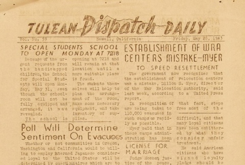 Tulean Dispatch Vol. 5 No. 59 (May 28, 1943) (ddr-densho-65-226)