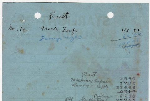 List of Expenses (ddr-densho-423-312)
