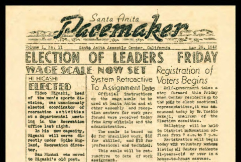 Santa Anita pacemaker, vol. 1, no. 11 (May 26, 1942) (ddr-csujad-55-1243)