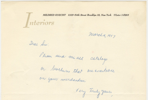 Letter from Mildred Knecht (ddr-densho-424-77)