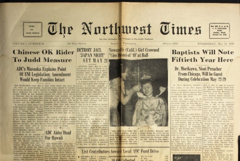 The Northwest Times Vol. 3 No. 38 (May 11, 1949) (ddr-densho-229-205)
